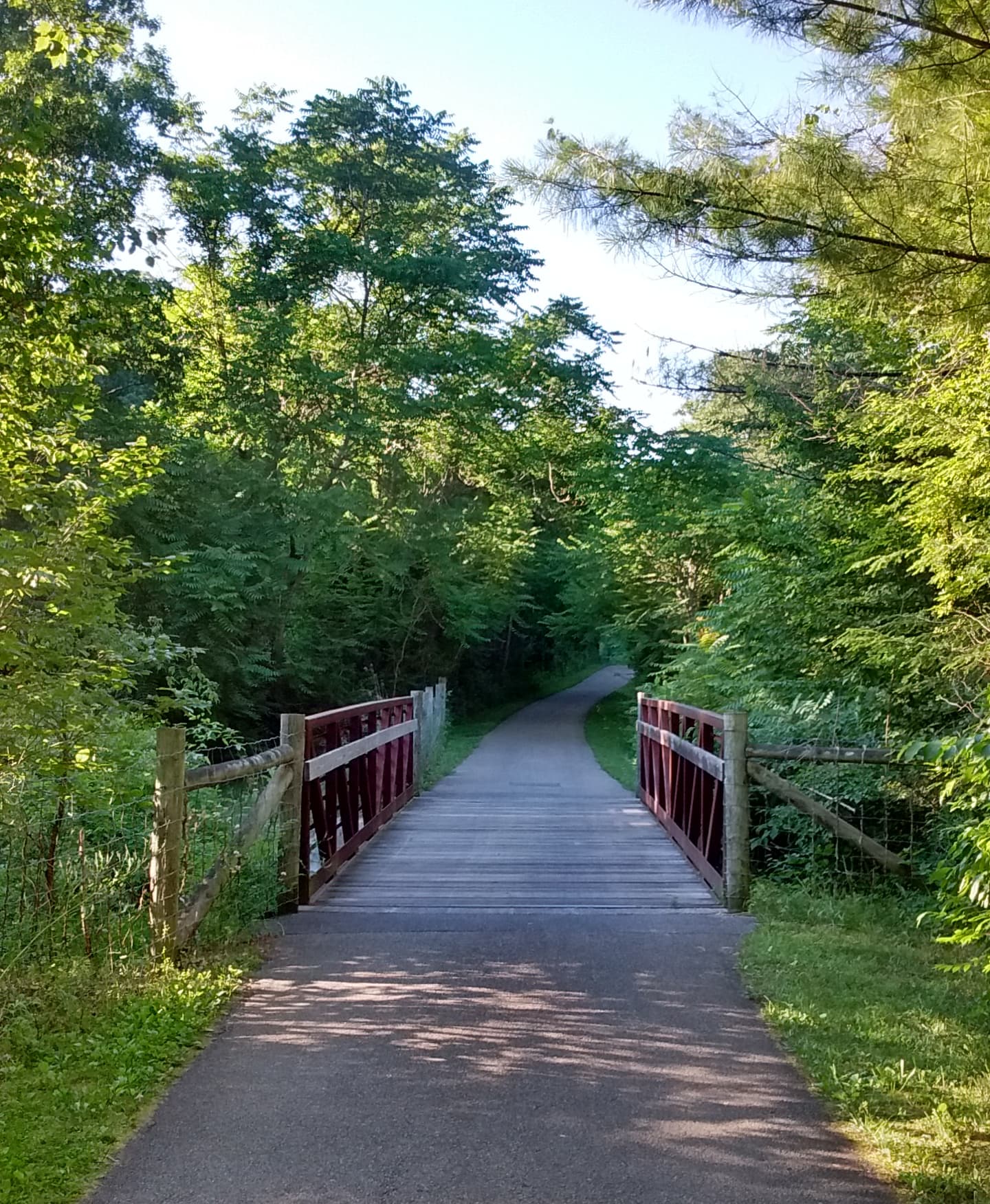 The paved Huckleberry Trail between Blacksburg and Christiansburg